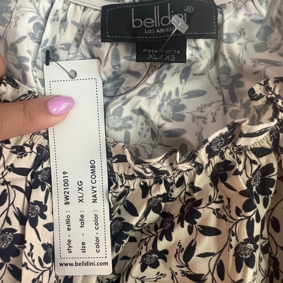 Belldini Peplum Top Floral, XL - Picture 5 of 7